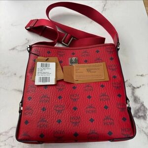 MCM Scarlet Red Shoulder Bag